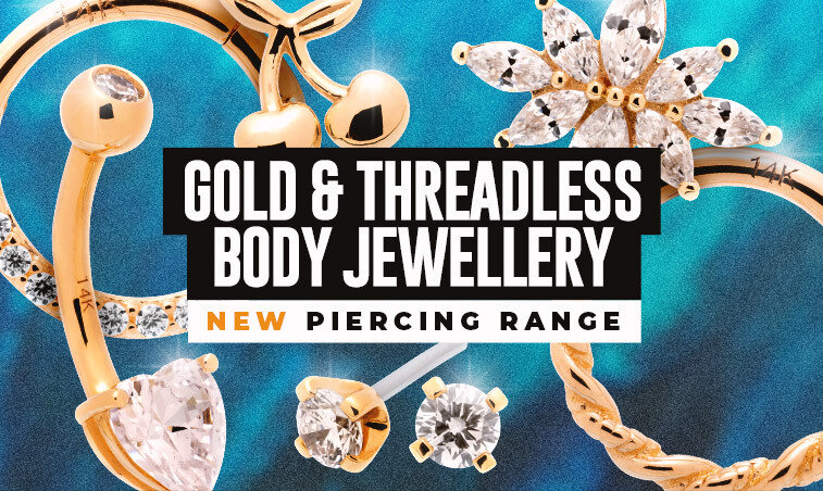 Nouveaux bijoux en or 14 carats et 18 carats : anneaux segments et clous sans fil