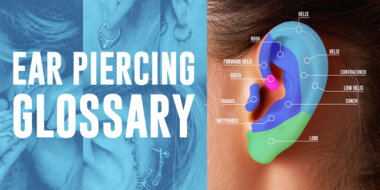 Différents piercings d'oreille : un glossaire