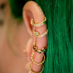 Helix Piercings | Real Gold 14K Rings