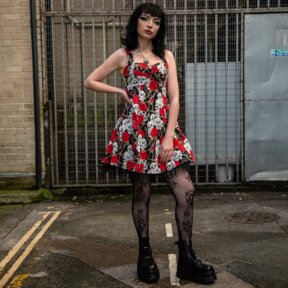 Banned Skull Garden Dress (Multicolour)