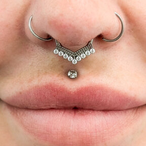 Septum Piercing |Titanium Septum Clicker