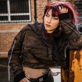 Banned Fable Cropped Hoodie (Camo)