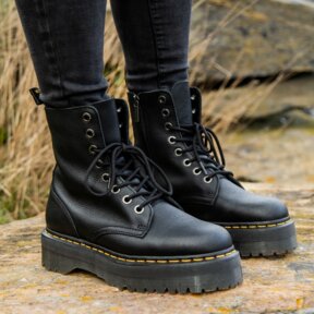 Dr Martens Jadon Polished Boots (Black)