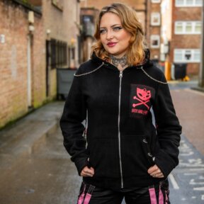 Bye Bye Kitty Trinity Zip Hoodie (Black)