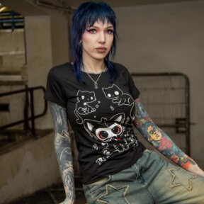 Cupcake Cult Phantom Kitty T-Shirt (Black)