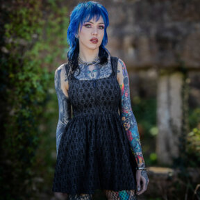Killstar Mortalis Mini Dress (Charcoal)