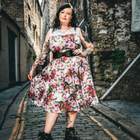 Bleeding Heart Roses Lace Dress