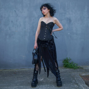 Vixxsin Dahlia Gothic Corset (Black)