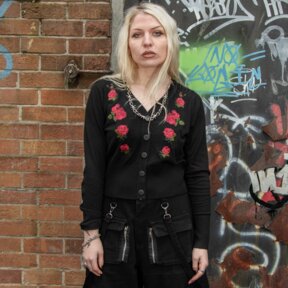 Banned X Blue Banana Roses Cardigan (Black)