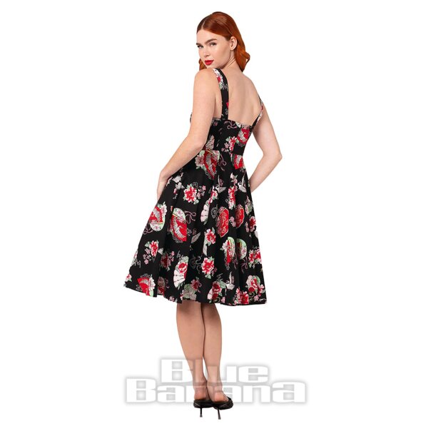 Hell Bunny Yuna Midi Dress (Black) | Alternative Dress, Gothic Clothing