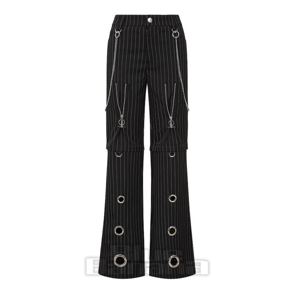 Banned Chain Reaction Trousers (Black) | Alternative Fashion, Goth Clothing