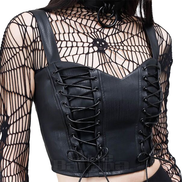 Killstar Nyxian Corset Top (Black) | Gothic Fashion