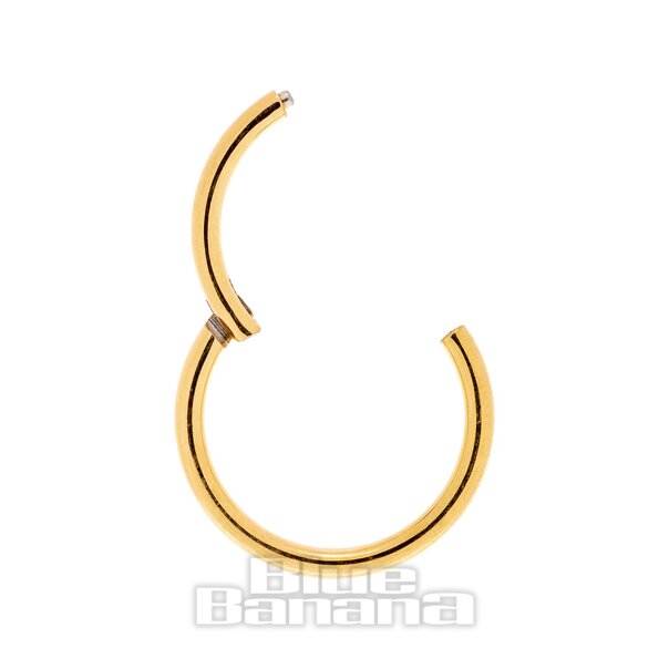 Anello con segmento incernierato in oro da 1,0 mm | Gioielli piercing