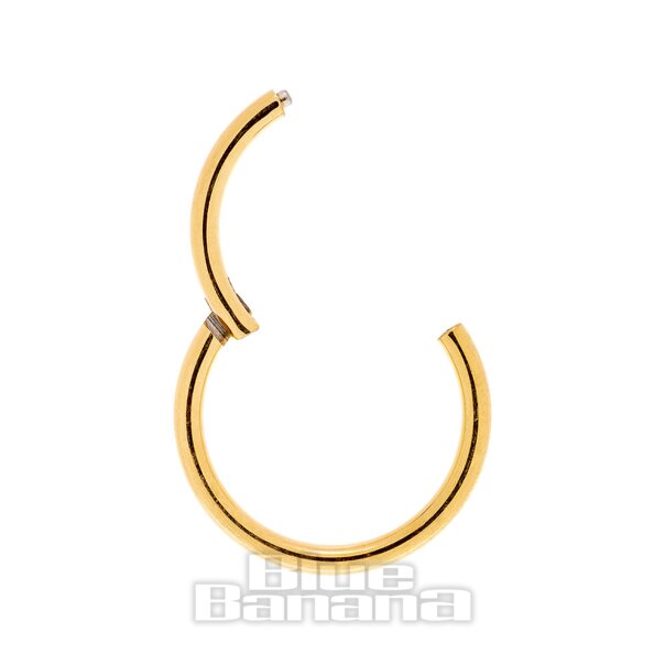 Blue Banana 1,0 mm Aufklappbarer Segmentring (Gold)