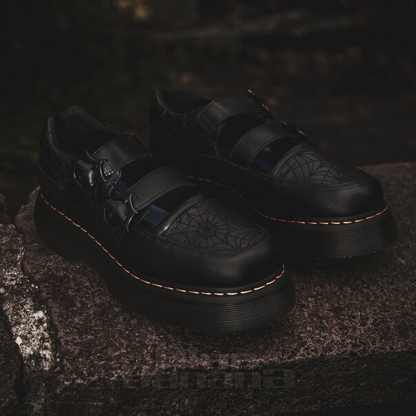 Dr Martens Buzz Mary Jane Wednesday Shoes (Black) | Blue Banana