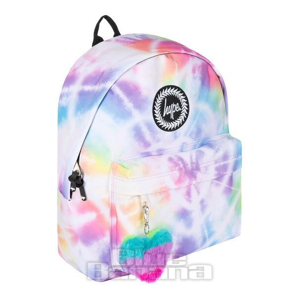 Hype Rainbow Heart Tie Dye Multicoloured Backpack School Rucksack