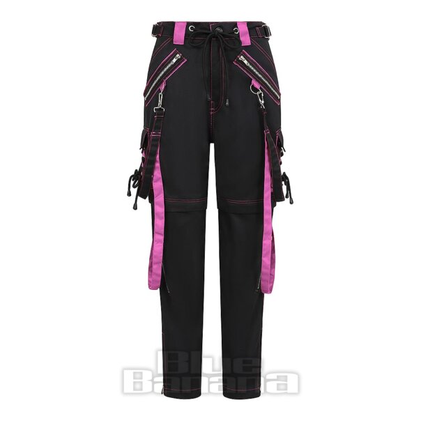 Banned Strappy Trousers (Black/Pink) | Blue Banana