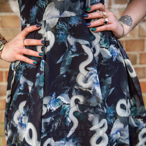 Hell Bunny Serpent Midi Dress (Multicolour) | Alternative Midi Dresses