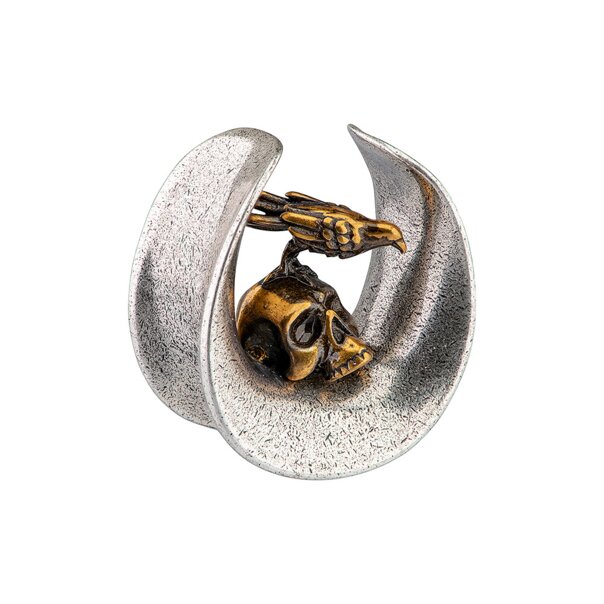 Blue Banana Surgical Steel Raven Saddle Hanger (Silver/Copper) | Body Piercing Jewellery