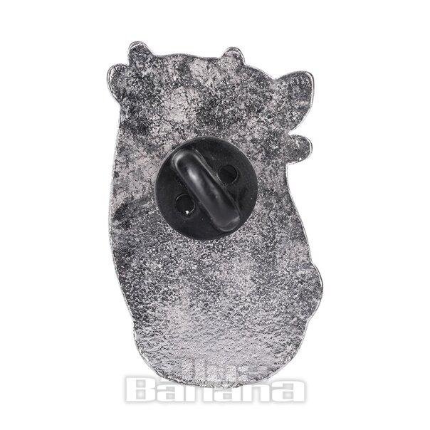 Blue Banana Cuddling Cats Pin Badge (Black/White) | Blue Banana