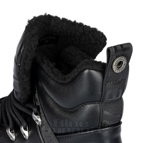 Buffalo Gospher Mid Boot (Black) | Alternative Platform Boots