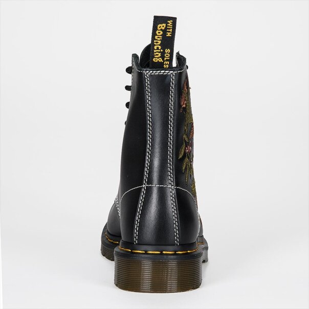 Dr Martens 1460 Floral Wanama Boot (Black) | Autumnal Footwear