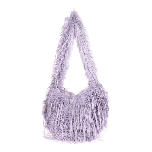 Blue Banana Long Fur Bag (Lilac) | Alternative Accessories