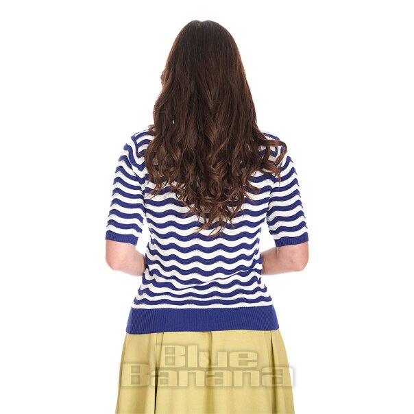 Jumper De Ondas Azul/Blanca Banned | Saltadores Vintage