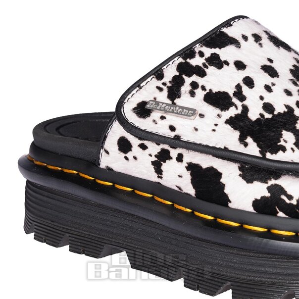 Dr Martens Zebzag Dalmatian Slider (Black/Cream) | Dr Martens Sandals