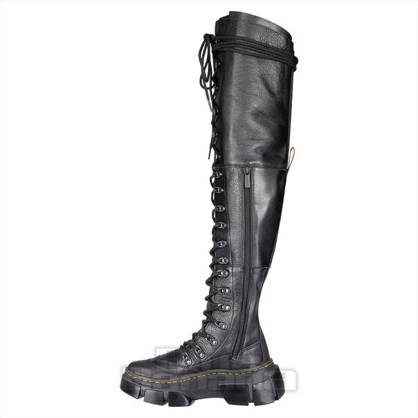 Dr Martens Hi-Soft Leather Boots (Black) | Blue Banana