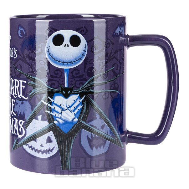 Official Nightmare Before Christmas Fuzzy Jack Skellington Becher (Lila/Schwarz) | Blue Banana