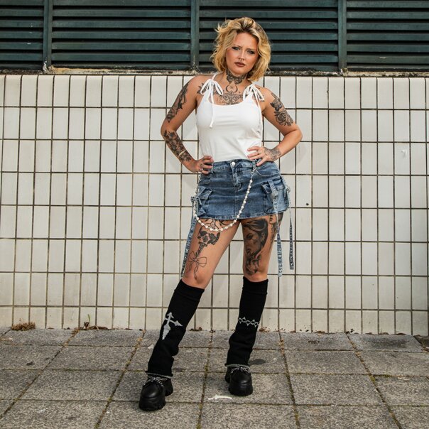 Banned Denim Dita Shorts (Blue) | Alternative Fashion, Goth Clothing