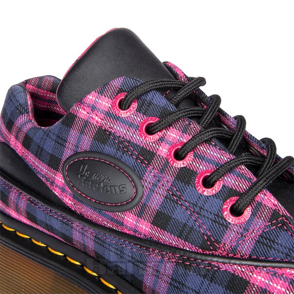Dr Martens Buzz 5 Eye Tartan Woven Scarpe (Viola) | Blue Banana