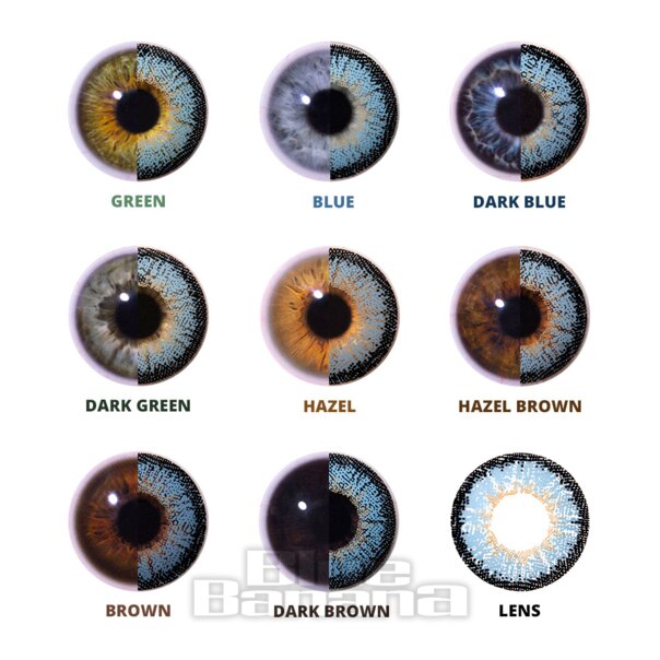 Chromaview Blue Elven 1-Tages-Kontaktlinsen | Blaue Banane