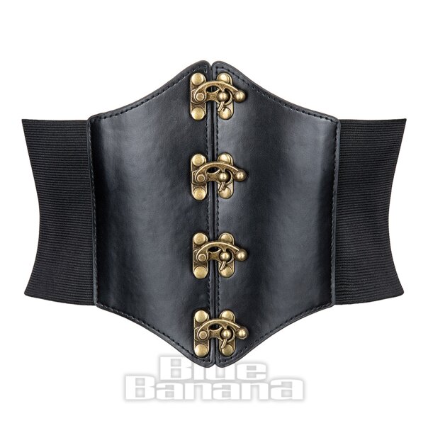 Cinturon ancho con cierre giratorio Blue Banana (negro) | Blue Banana