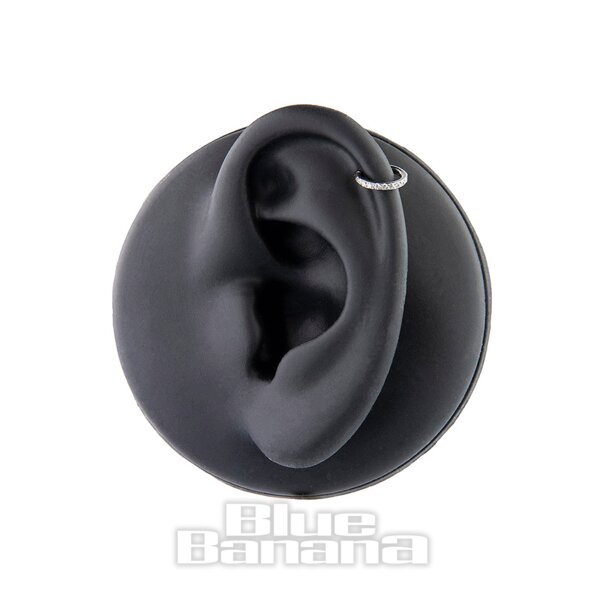 Blue Banana Titane Poli Éternité Anneau Segmenté Articulé (Argent)| Body Piercing Jewellery