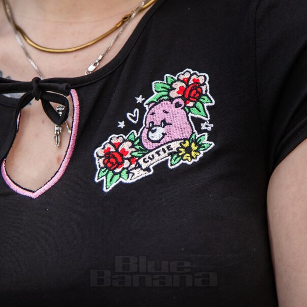Hell Bunny X Care Bear Cheer Bear Top (Black) | Kawaii Fashion