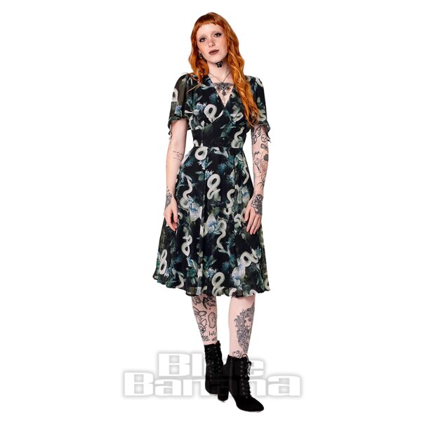Hell Bunny Serpent Midi Dress (Multicolour) | Alternative Midi Dresses