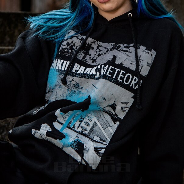 Sudadera con capucha Meteora Drip de Linkin Park (negra) | Blue Banana