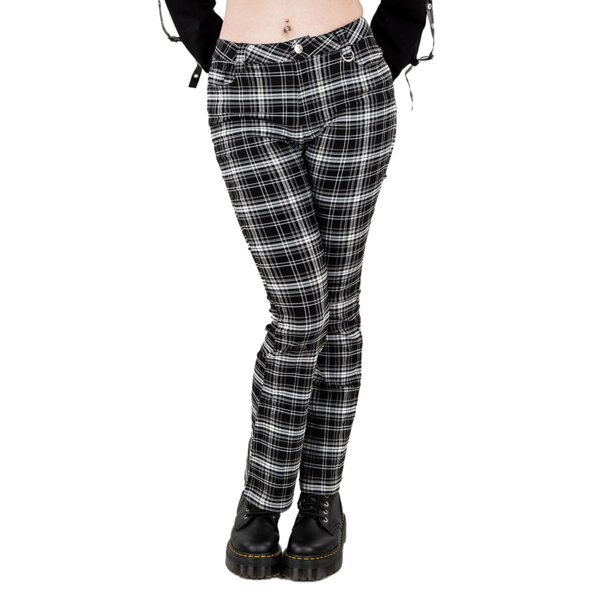 Banned Velarium Trousers (Black & White) | Banned Alternative Clothing