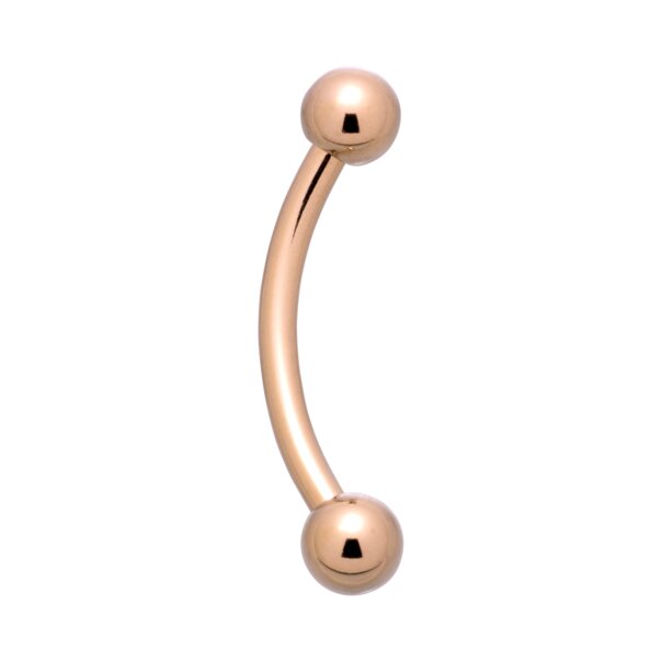 Blue Banana Plasma Gold Curved Barbell (Gold) | Body Piercing jewelry