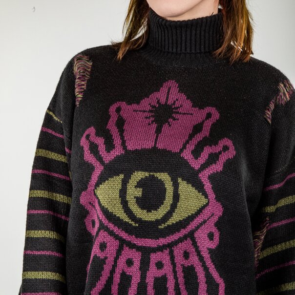 Banned Third Sight Jumper (Black) | Banned Alternative Clothing