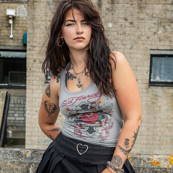 Ed Hardy When I Cared Vest (Gray) | Alt Y2K Fashion