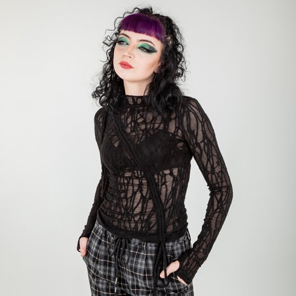 Banned Ashline Top (Black) | Banned Alternative Clothing