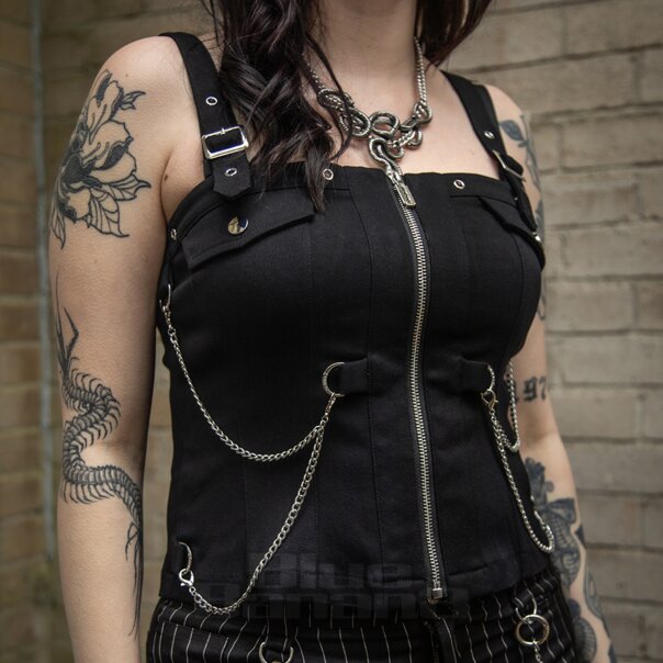 Banned Street Anarchy Top (Black) | Alternative Fashion, Goth Clothing