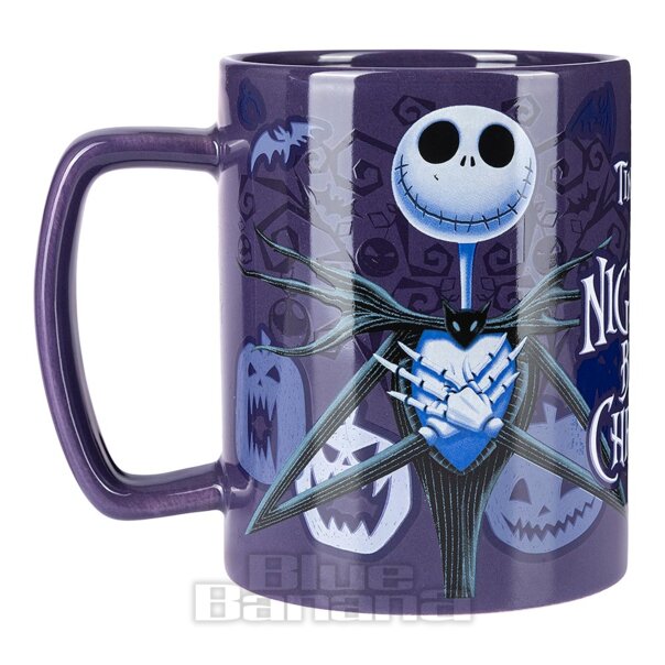 Official Nightmare Before Christmas Fuzzy Jack Skellington Becher (Lila/Schwarz) | Blue Banana