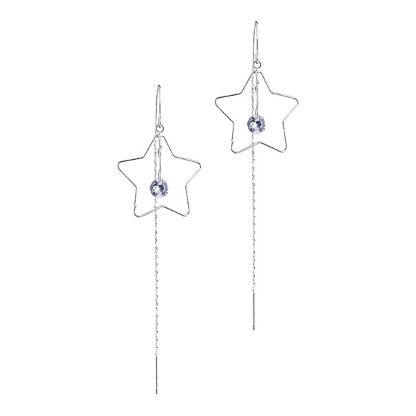 Blue Banana Star Cage Earrings (Silver) | Gothic Earrings