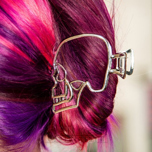 Blue Banana Cranio Fermaglio Per Capelli (Argento) | Blue Banana