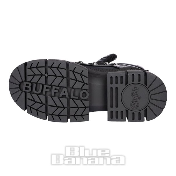 Buffalo Gospher Mid Boot (Black) | Alternative Platform Boots