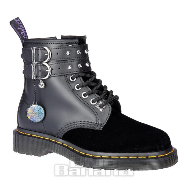 Dr Martens 1460 Wednesday Boots (Black Velvet) | Blue Banana